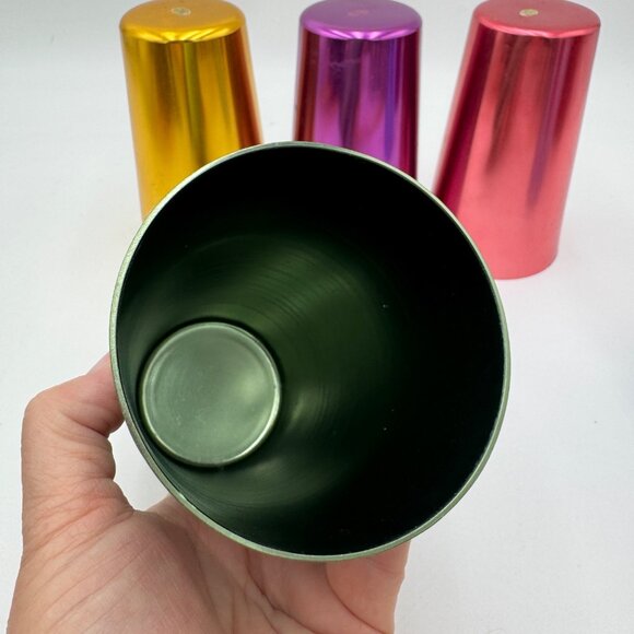 Set Of 5 Anodized Aluminum Tumblers - Multi Colored Cups Retro vintage vibe - Picture 5 of 11
